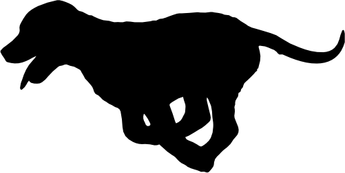 (009-01-2R) Dog Silhouette