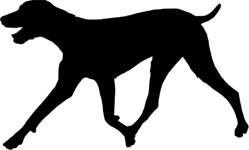 (009-01-2S) Dog Silhouette