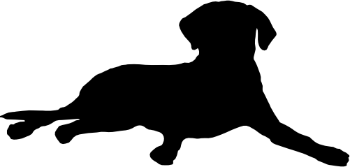 (009-01-2T) Dog Silhouette