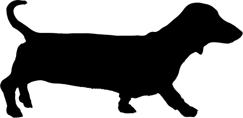 (009-01-2U) Dog Silhouette