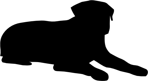 (009-01-3A) Dog Silhouette