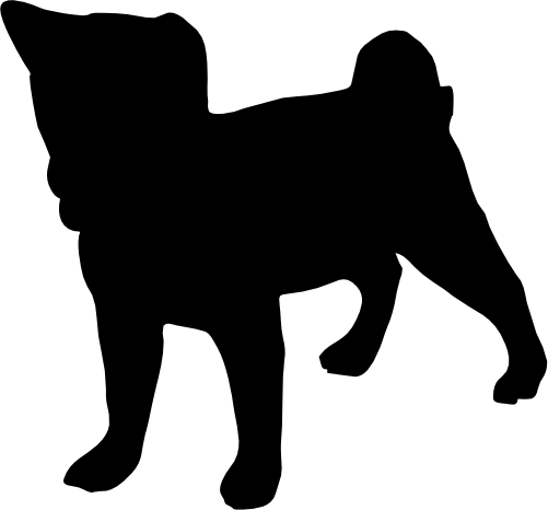 (009-01-3C) Dog Silhouette