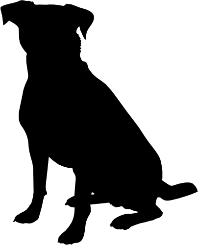 (009-01-3D) Dog Silhouette
