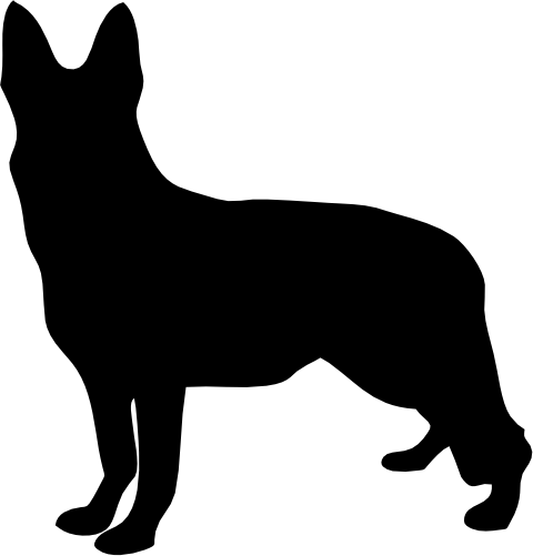 (009-01-3F) Dog Silhouette