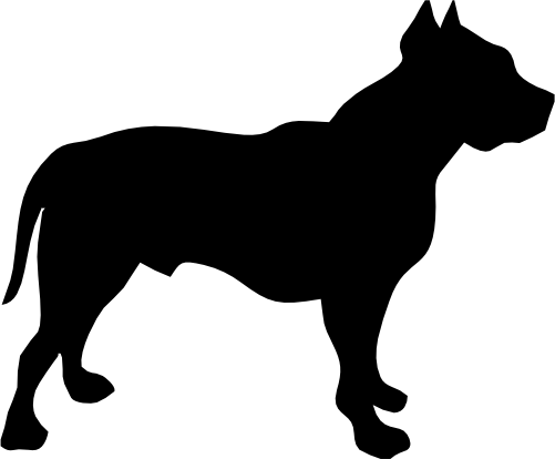 (009-01-3G) Dog Silhouette
