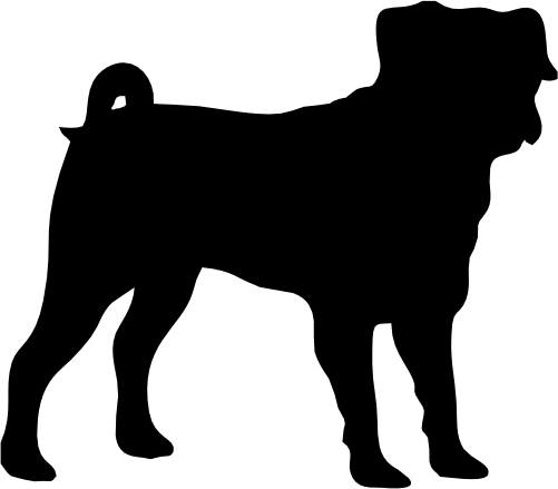 (009-01-3H) Dog Silhouette