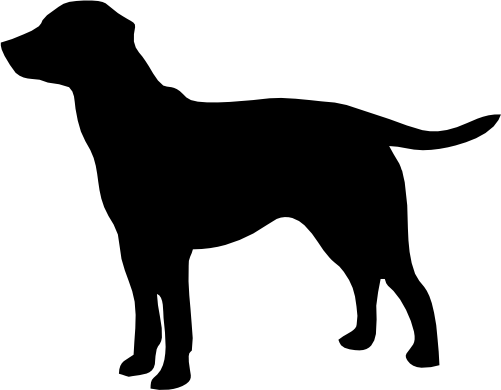 (009-01-3I) Dog Silhouette