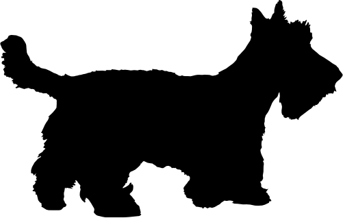 (009-01-2X) Dog Silhouette