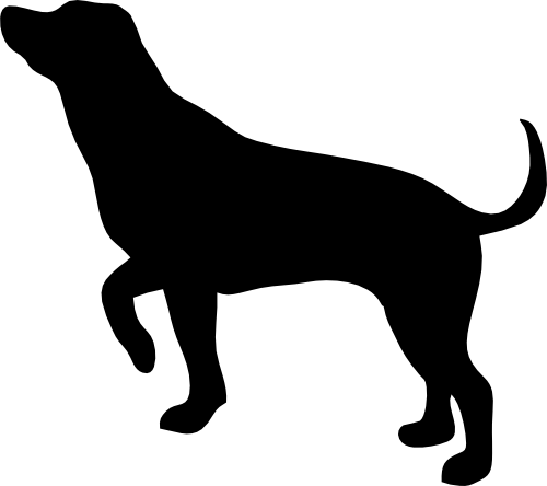 (009-01-3J) Dog Silhouette