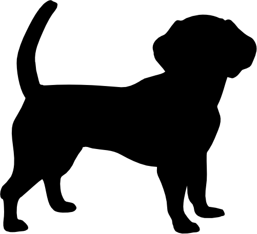 (009-01-3K) Dog Silhouette
