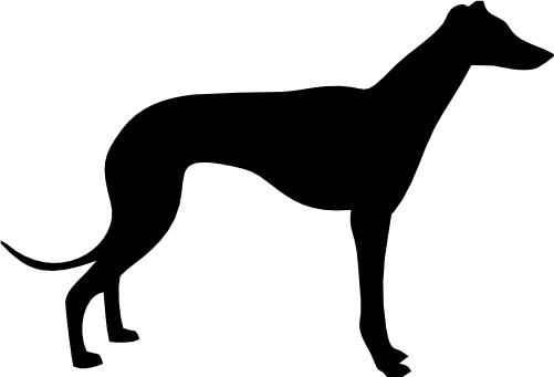 (009-01-3M) Dog Silhouette