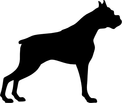 (009-01-3N) Dog Silhouette