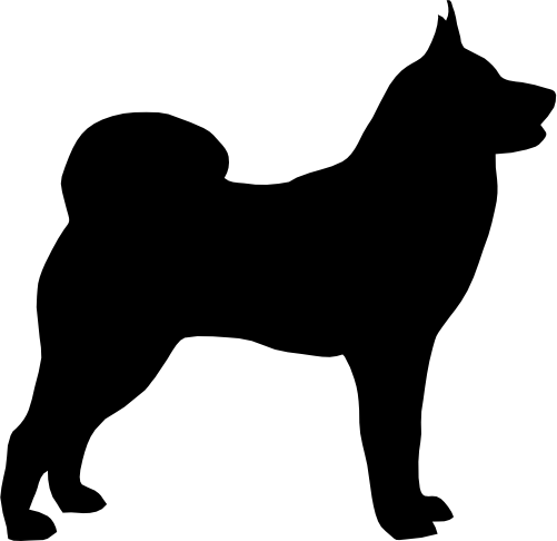 (009-01-3O) Dog Silhouette