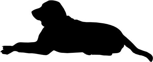 (009-01-3P) Dog Silhouette
