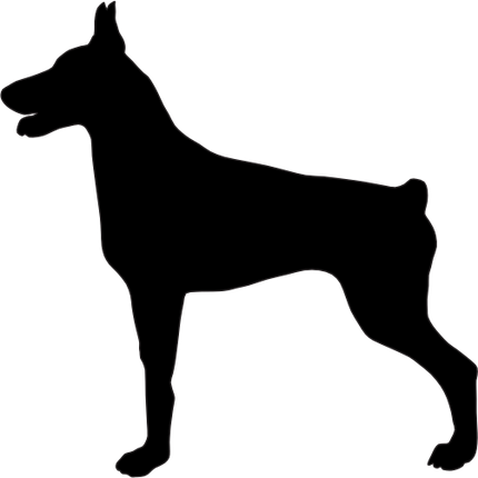 (009-01-3R) Dog Silhouette