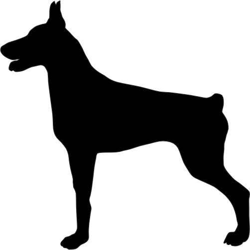 (009-01-3R) Dog Silhouette