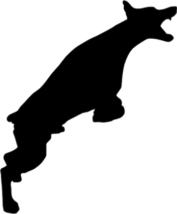 (009-01-3S) Dog Silhouette