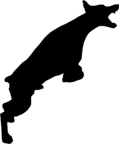 (009-01-3S) Dog Silhouette