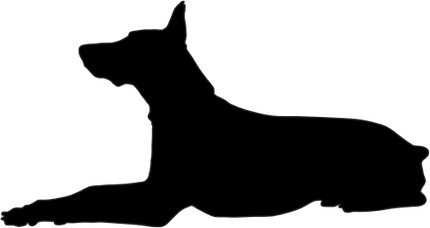 (009-01-3T) Dog Silhouette