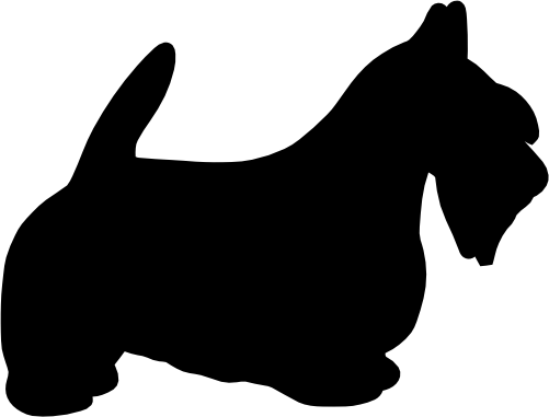 (009-01-4B) Dog Silhouette