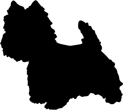 (009-01-4C) Dog Silhouette