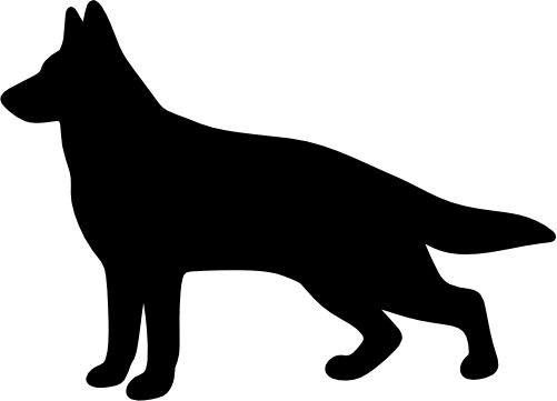 (009-01-4F) Dog Silhouette
