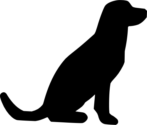 (009-01-4G) Dog Silhouette