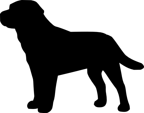 (009-01-3U) Dog Silhouette