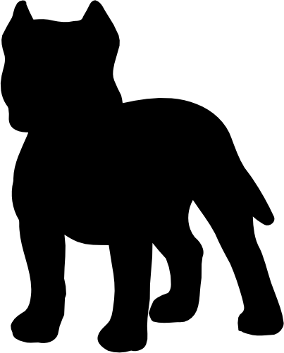 (009-01-3V) Dog Silhouette