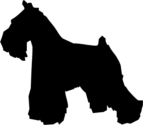 (009-01-3W) Dog Silhouette