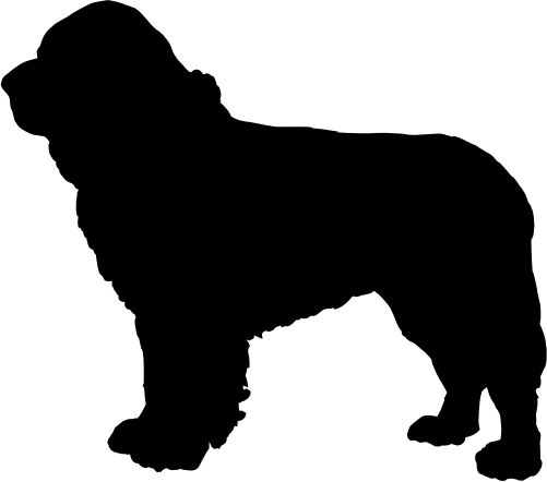 (009-01-3Z) Dog Silhouette