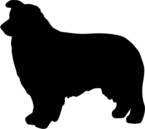 (009-01-4J) Dog Silhouette