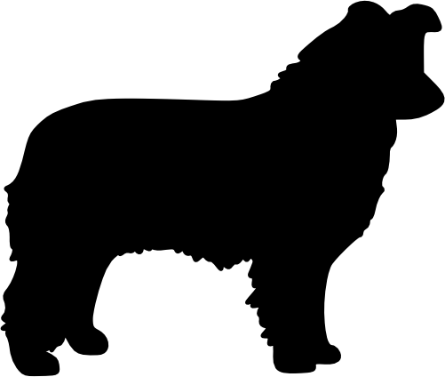 (009-01-4K) Dog Silhouette