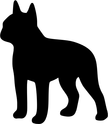 (009-01-4L) Dog Silhouette