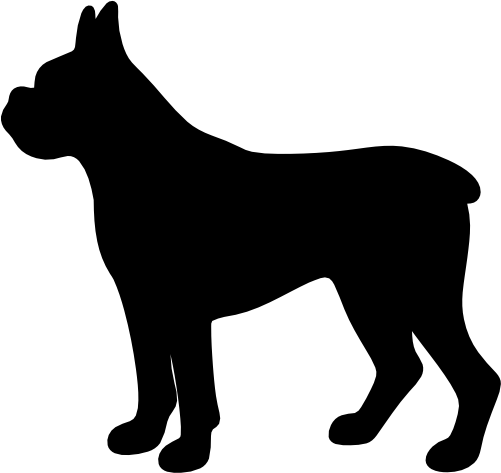 (009-01-4M) Dog Silhouette