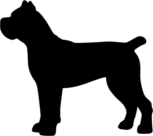 (009-01-4O) Dog Silhouette