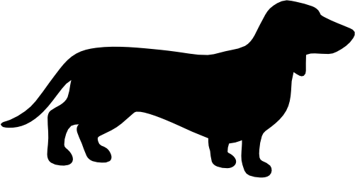 (009-01-4P) Dog Silhouette