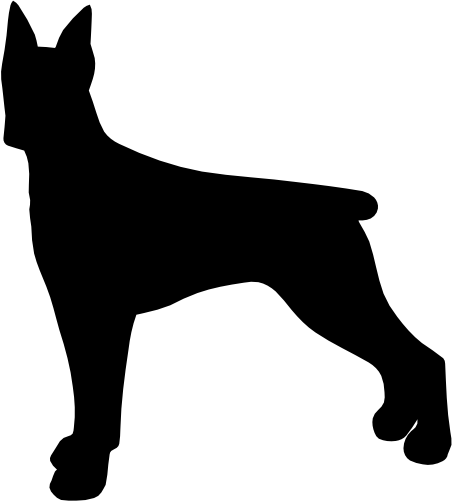 (009-01-4R) Dog Silhouette