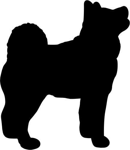 (009-01-4U) Dog Silhouette