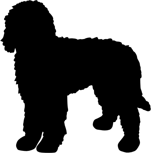 (009-01-4V) Dog Silhouette