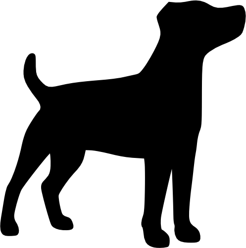 (009-01-4W) Dog Silhouette