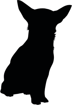 (009-01-5A) Chihuahua Dog Silhouette