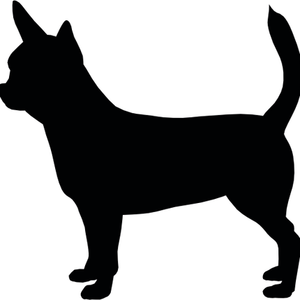 (009-01-5B) Chihuahua Dog Silhouette
