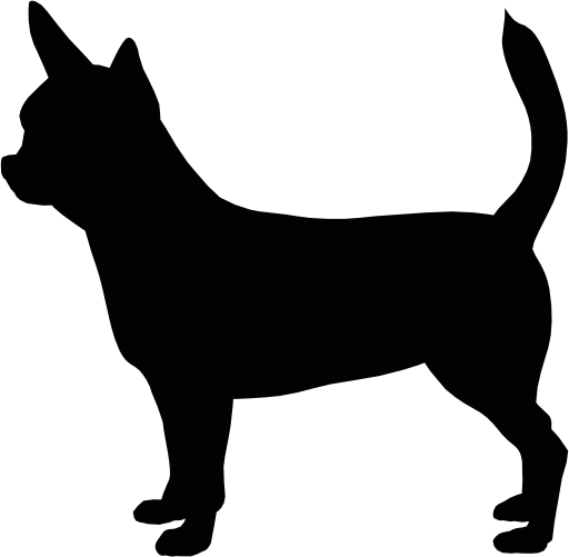 (009-01-5B) Chihuahua Dog Silhouette