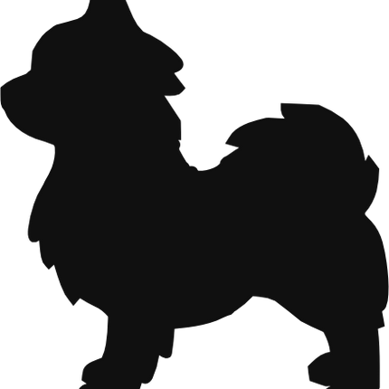 (009-01-5E) Chihuahua Dog Silhouette
