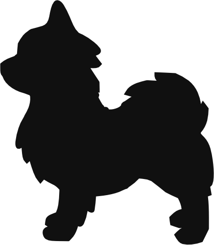 (009-01-5E) Chihuahua Dog Silhouette