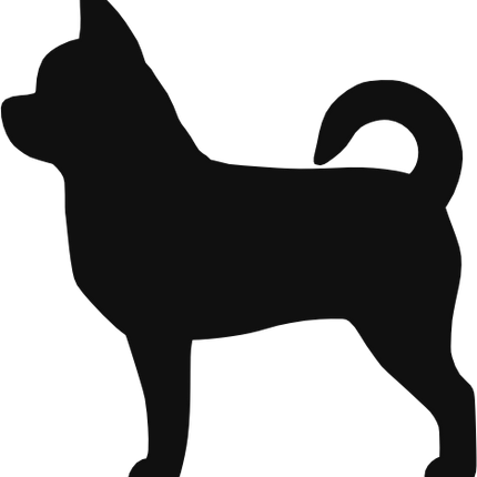 (009-01-5F) Chihuahua Dog Silhouette