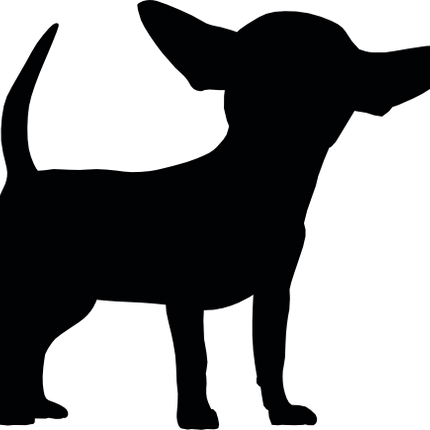(009-01-4X) Chihuahua Dog Silhouette