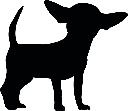 (009-01-4X) Chihuahua Dog Silhouette