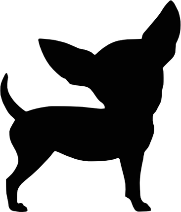 (009-01-4Y) Chihuahua Dog Silhouette